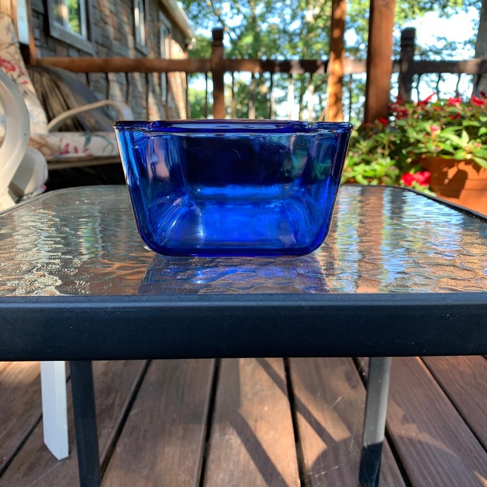PYREX Vintage Cobalt Blue Loaf Pan 213-r  1.5 Qt - Picture 4 of 9